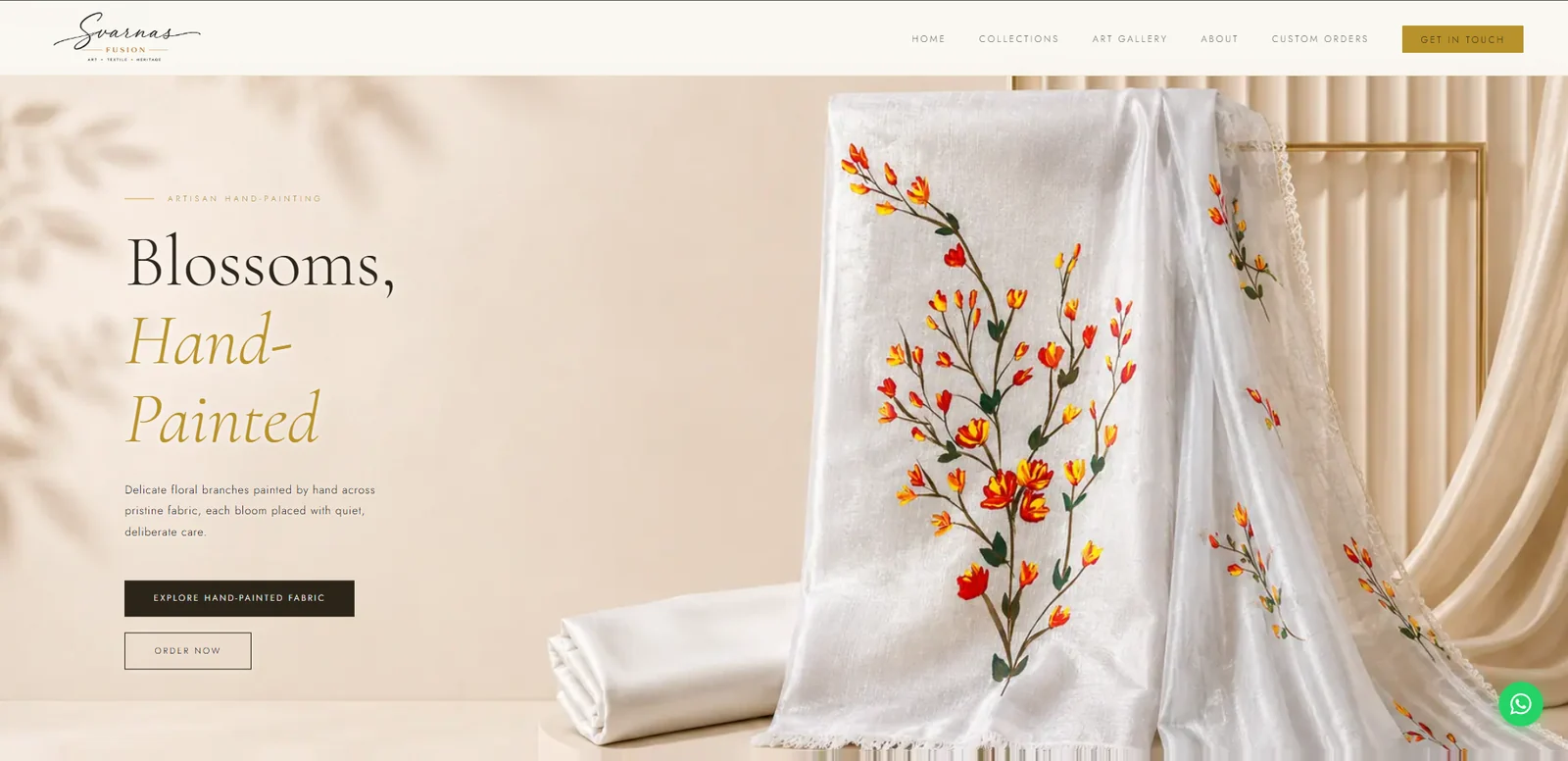 Svarnas Fusion fashion store, desktop view