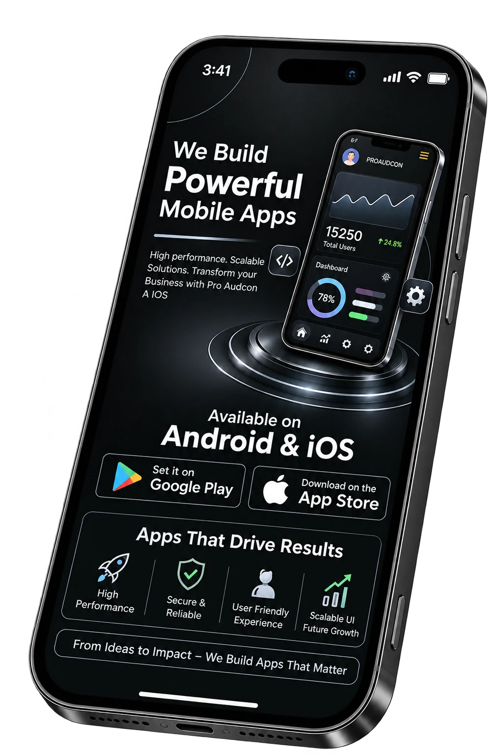 GrowwthGrid mobile app mockup